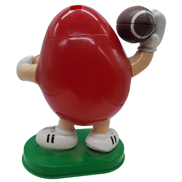 M&M's Red Football Player With Gold Helmet & Football Candy Dispenser 1995 - Picture 3 of 7